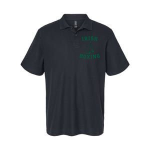 Irish Boxing Cool Gift Distressed Green Graphics Softstyle Adult Sport Polo