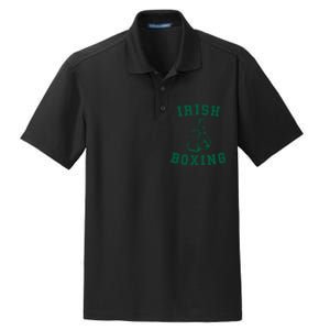 Irish Boxing Cool Gift Distressed Green Graphics Dry Zone Grid Polo