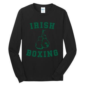 Irish Boxing Cool Gift Distressed Green Graphics Tall Long Sleeve T-Shirt