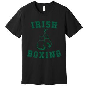 Irish Boxing Cool Gift Distressed Green Graphics Premium T-Shirt