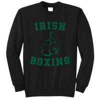 Irish Boxing Cool Gift Distressed Green Graphics Tall Sweatshirt