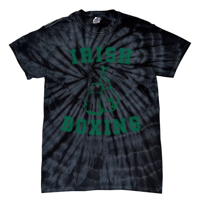 Irish Boxing Cool Gift Distressed Green Graphics Tie-Dye T-Shirt