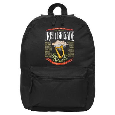Irish Brigade Civil War 16 in Basic Backpack