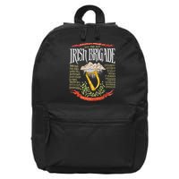 Irish Brigade Civil War 16 in Basic Backpack