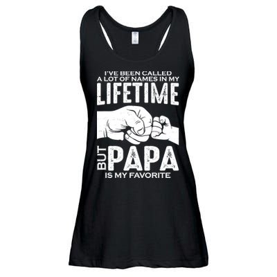 Ive Been Called A Lot Of Names In My Lifetime But Papa Is My Favorite Fathers Day Ladies Essential Flowy Tank