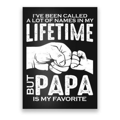 Ive Been Called A Lot Of Names In My Lifetime But Papa Is My Favorite Fathers Day Poster