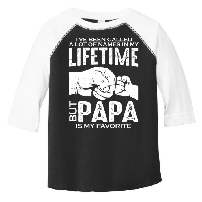 Ive Been Called A Lot Of Names In My Lifetime But Papa Is My Favorite Fathers Day Toddler Fine Jersey T-Shirt