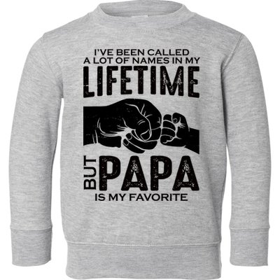 Ive Been Called A Lot Of Names In My Lifetime But Papa Is My Favorite Fathers Day Toddler Sweatshirt