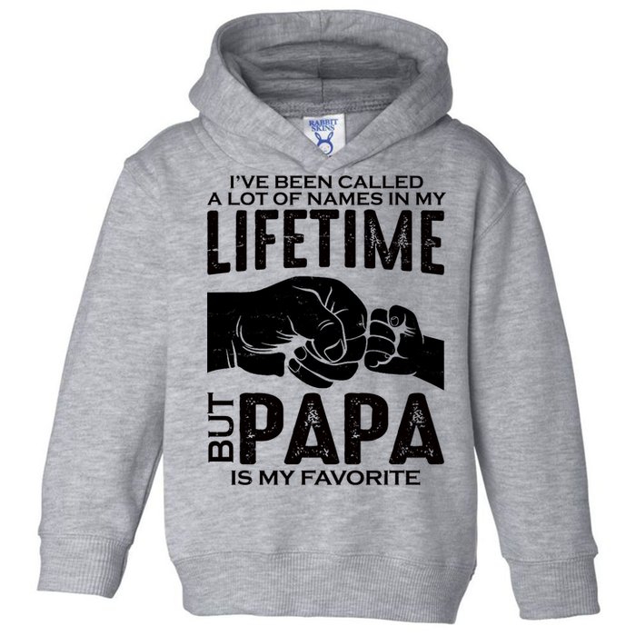 Ive Been Called A Lot Of Names In My Lifetime But Papa Is My Favorite Fathers Day Toddler Hoodie