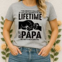 Ive Been Called A Lot Of Names In My Lifetime But Papa Is My Favorite Fathers Day Womens T-Shirt