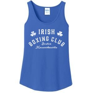 Irish Boxing Club Boston Massachusetts Cute Gift Shamrock Meaningful Gift Ladies Essential Tank