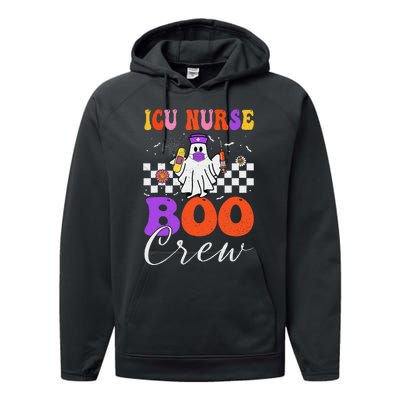 Icu Boo Crew Costume Funny Nurse Ghost Halloween Performance Fleece Hoodie