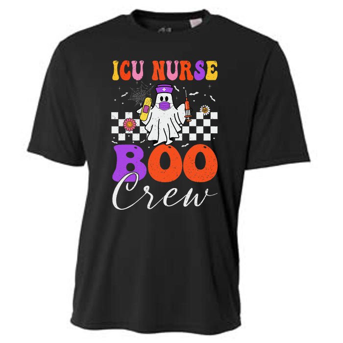 Icu Boo Crew Costume Funny Nurse Ghost Halloween Cooling Performance Crew T-Shirt