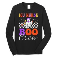 Icu Boo Crew Costume Funny Nurse Ghost Halloween Long Sleeve Shirt