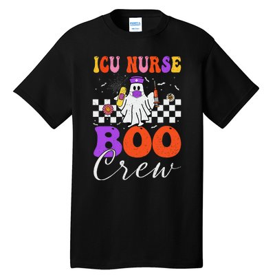 Icu Boo Crew Costume Funny Nurse Ghost Halloween Tall T-Shirt