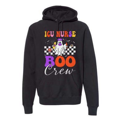 Icu Boo Crew Costume Funny Nurse Ghost Halloween Premium Hoodie