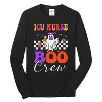 Icu Boo Crew Costume Funny Nurse Ghost Halloween Tall Long Sleeve T-Shirt