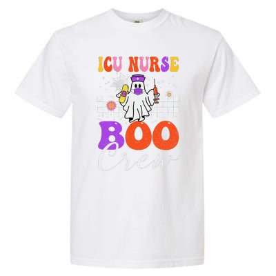 Icu Boo Crew Costume Funny Nurse Ghost Halloween Garment-Dyed Heavyweight T-Shirt