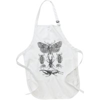 Insect Bug Collection Moth Stag Beetle Cicada Full-Length Apron With Pockets