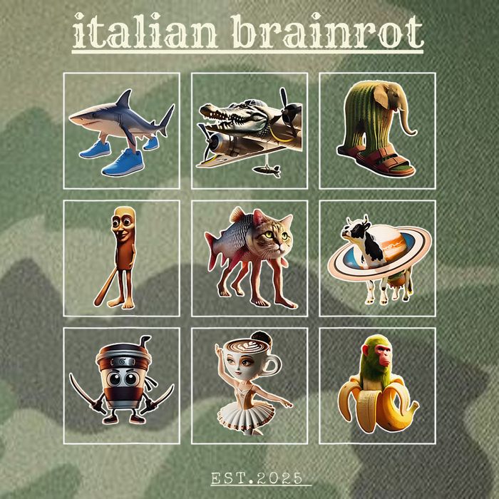 Italian Brainrot Characaters Meme Gen Z Funny Humor Legacy Tie Dye Trucker Hat