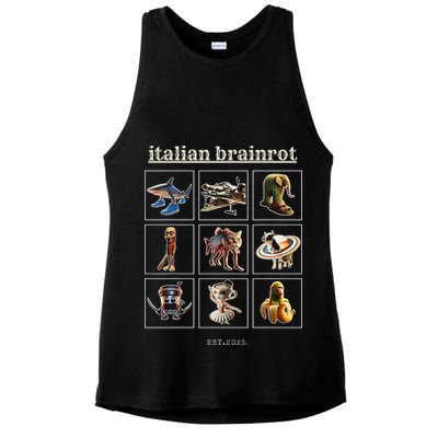 Italian Brainrot Characaters Meme Gen Z Funny Humor Ladies PosiCharge Tri-Blend Wicking Tank