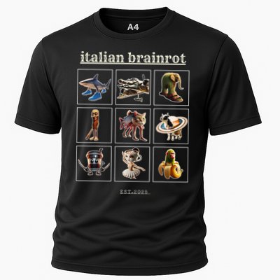 Italian Brainrot Characaters Meme Gen Z Funny Humor Cooling Performance Crew T-Shirt