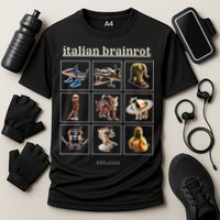 Italian Brainrot Characaters Meme Gen Z Funny Humor Performance Shirt