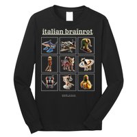 Italian Brainrot Characaters Meme Gen Z Funny Humor Long Sleeve Shirt