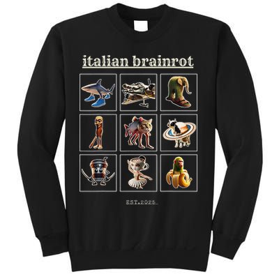 Italian Brainrot Characaters Meme Gen Z Funny Humor Sweatshirt