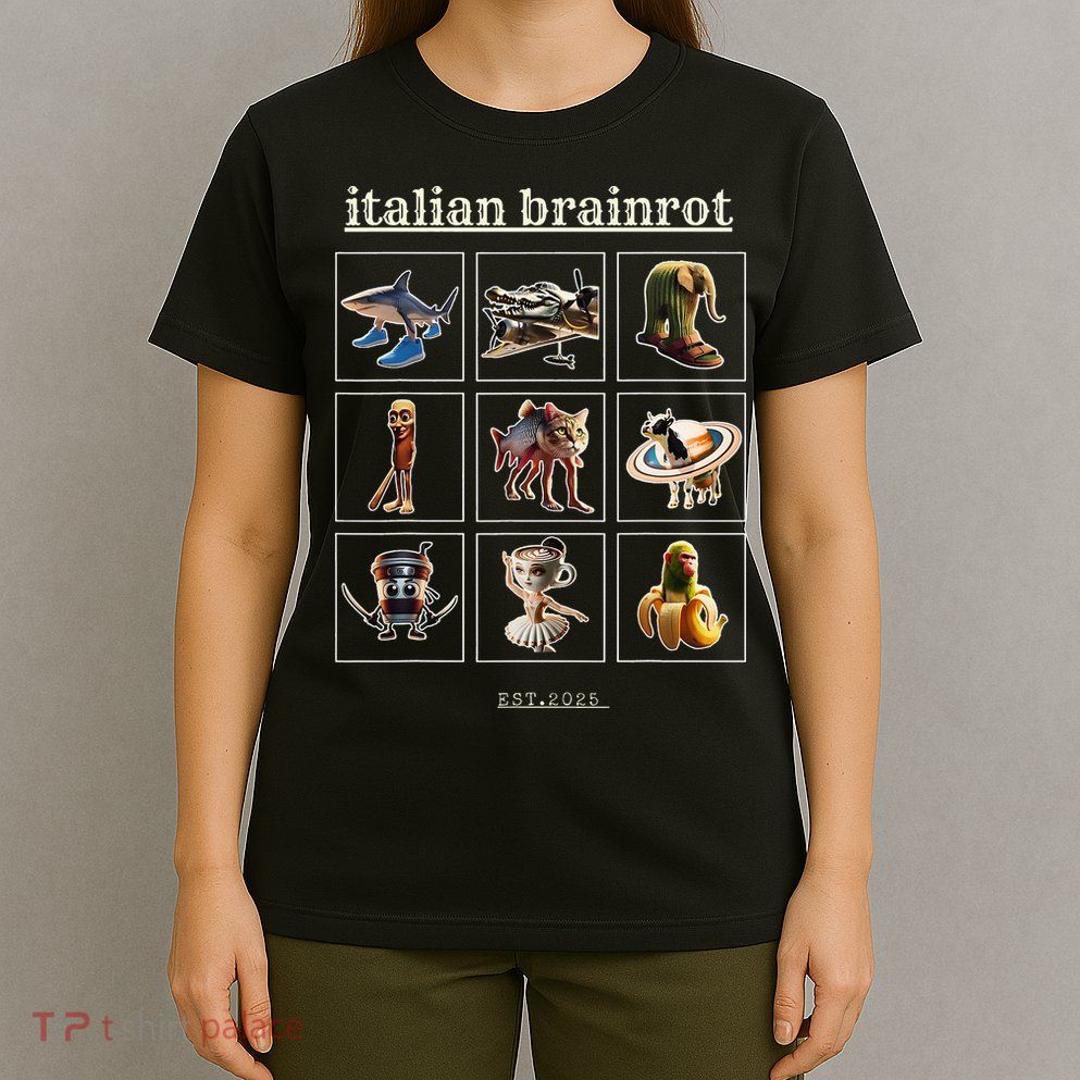 Italian Brainrot Characaters Meme Gen Z Funny Humor T-Shirt