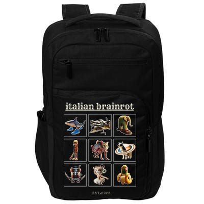 Italian Brainrot Characaters Meme Gen Z Funny Humor Impact Tech Backpack