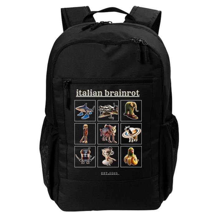 Italian Brainrot Characaters Meme Gen Z Funny Humor Backpack