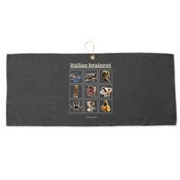 Italian Brainrot Characaters Meme Gen Z Funny Humor Large Microfiber Waffle Golf Towel