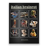 Italian Brainrot Characaters Meme Gen Z Funny Humor Poster