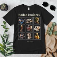 Italian Brainrot Characaters Meme Gen Z Funny Humor Premium T-Shirt