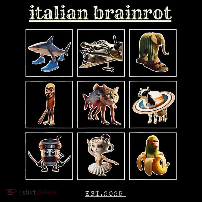 Italian Brainrot Characaters Meme Gen Z Funny Humor Sustainable Knit Beanie