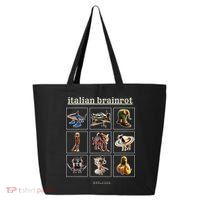 Italian Brainrot Characaters Meme Gen Z Funny Humor 25L Jumbo Tote