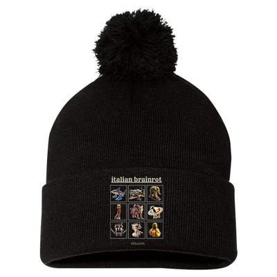 Italian Brainrot Characaters Meme Gen Z Funny Humor Pom Pom 12in Knit Beanie