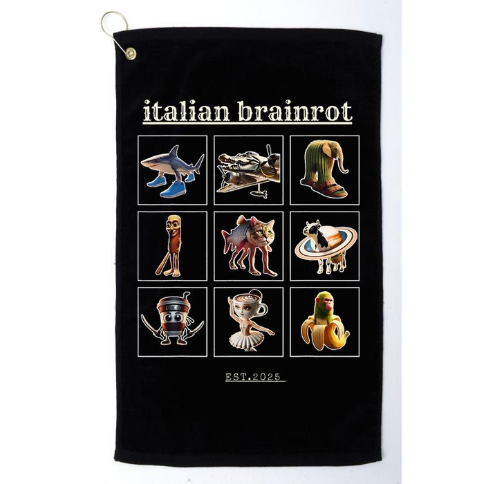 Italian Brainrot Characaters Meme Gen Z Funny Humor Golf Towel