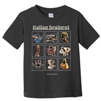Italian Brainrot Characaters Meme Gen Z Funny Humor Toddler T-Shirt