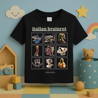 Italian Brainrot Characaters Meme Gen Z Funny Humor Toddler T-Shirt
