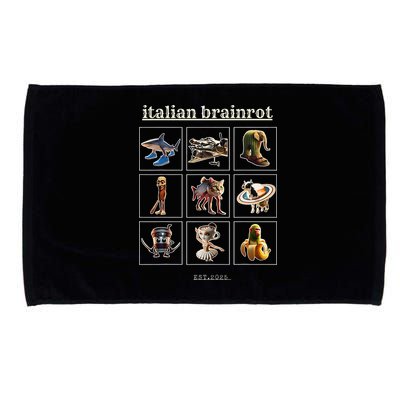 Italian Brainrot Characaters Meme Gen Z Funny Humor Microfiber Hand Towel