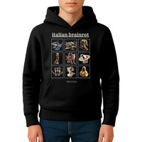 Italian Brainrot Characaters Meme Gen Z Funny Humor Kids Hoodie