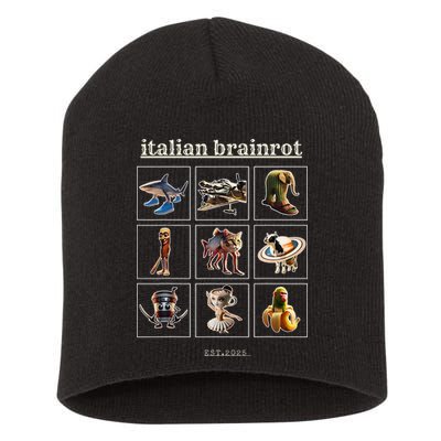 Italian Brainrot Characaters Meme Gen Z Funny Humor Short Acrylic Beanie