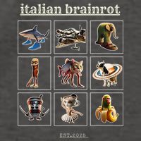 Italian Brainrot Characaters Meme Gen Z Funny Humor Vector Backpack