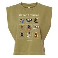Italian Brainrot Characaters Meme Gen Z Funny Humor Garment-Dyed Women's Muscle Tee
