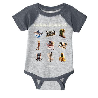 Italian Brainrot Characaters Meme Gen Z Funny Humor Infant Baby Jersey Bodysuit
