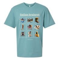 Italian Brainrot Characaters Meme Gen Z Funny Humor Sueded Cloud Jersey T-Shirt