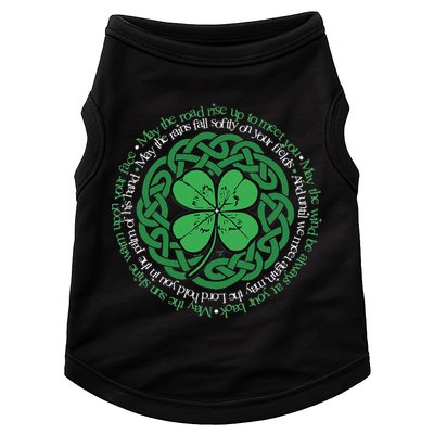 Irish Blessing Celtic Knot & 4 Leaf Clover Luck Version Doggie Tank