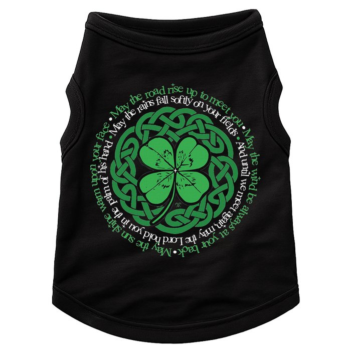Irish Blessing Celtic Knot & 4 Leaf Clover Luck Version Doggie Tank